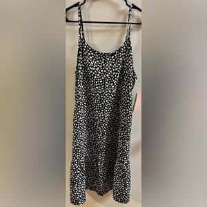 Chic Black and White Floral Dress